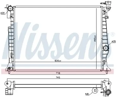 Радіатор охолодження NISSENS 606954