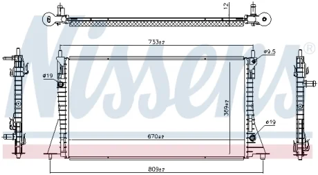 NISSENS FORD USA Радіатор системи охолодження двигуна MUSTANG MACH-E EV 20- Nissens 607224