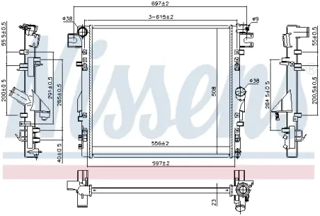 Радiатор NISSENS 61037