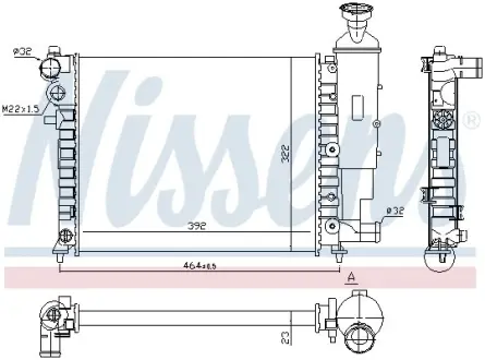 Радiатор NISSENS 61358