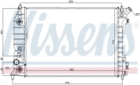 Радiатор NISSENS 61695