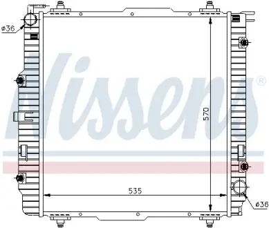 Радіатор охолоджування NISSENS 62599A