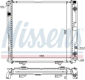 Радіатор охолоджування NISSENS 62763A