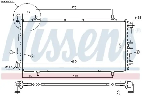 Радiатор NISSENS 62785A