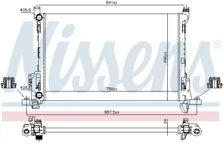 Радіатор охолоджування NISSENS 630803