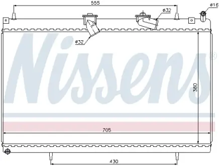 Радіатор охолоджування NISSENS 63619
