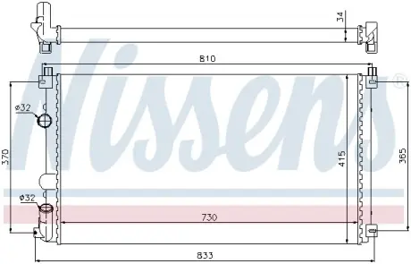 Радіатор охолоджування NISSENS 63819