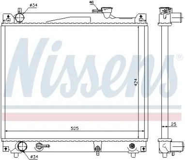 Радіатор охолоджування NISSENS 64159