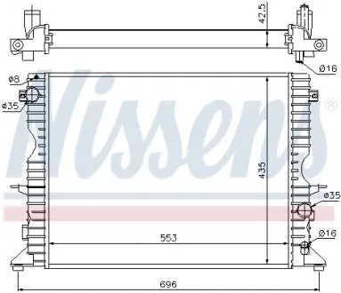 Радiатор NISSENS 64311A