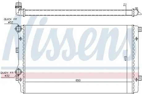 Радіатор охолоджування NISSENS 65280A