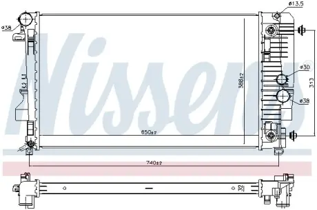 Радіатор охолоджування NISSENS 67174