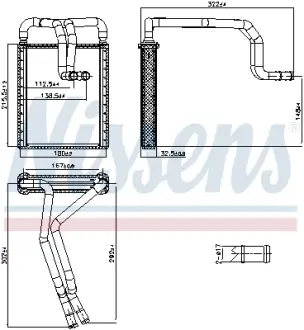 HYUNDAI Радіатор опалення Tucson 05- NISSENS 707326