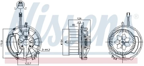 Вентилятор салону Nissens 87524