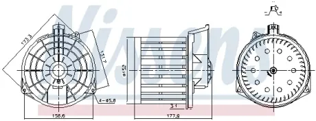 Вентилятор салона NISSENS 87549