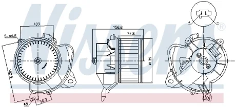 Вентилятор салону NISSENS 87574