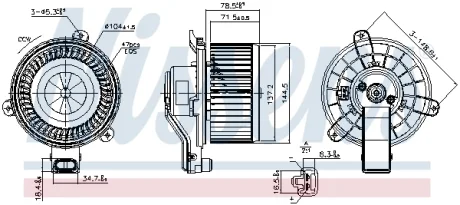 Вентилятор салона NISSENS 87585
