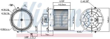 Вентилятор салона Nissens 87654