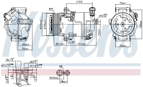 Компресор кондиціонера NISSENS 890006