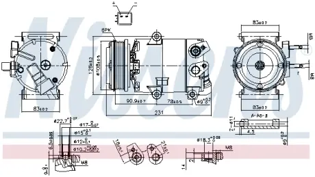 Компресор кондиціонера NISSENS 890588