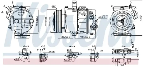 Компресор кондиціонера NISSENS 890751