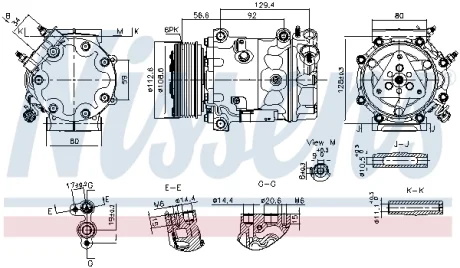 OPEL Компресор кондиціонера MOVANO C 2.2 D 21-, CITROEN, PEUGEOT NISSENS 890780