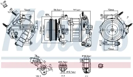 Компресор кондиціонера NISSENS 890796