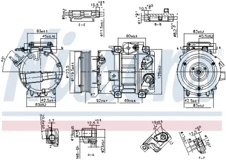 KIA Компресор кондиціонера SORENTO III 2.4 15- NISSENS 890917