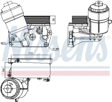 Радіатор масляний з корпусом масляного фільтра NISSENS 91310