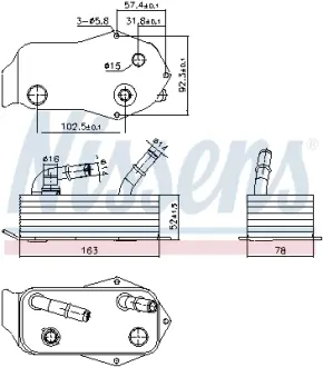 BMW Оливний радіатор 1 E81/87, 3 E90, X1 E84 NISSENS 91353