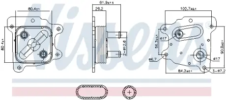 Радіатор охолодження оливи NISSENS 91436