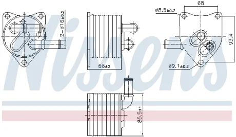 CITROEN Оливний радіатор C4 II, C5 III, DS4, DS5, JUMPY III NISSENS 91512