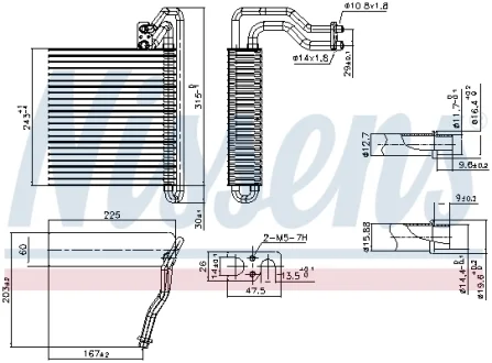 FORD Випарник C-MAX II 1.0, 1.6, 2.0 10-, FOCUS III 1.0, 1.6, 2.0 10- NISSENS 92333