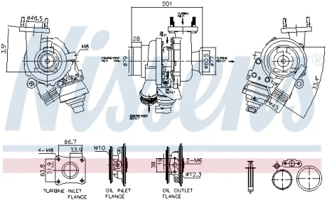 VOLVO Турбіна S60 II, V70 III, XC60 I, XC70 II Nissens 93607