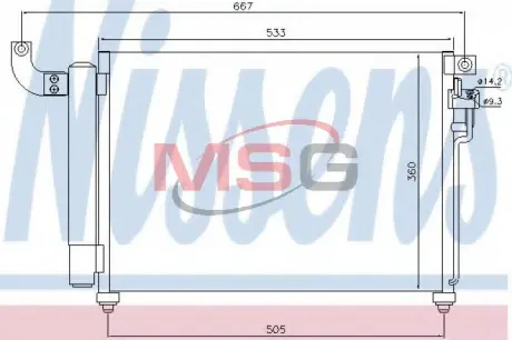 Радiатор кондицiонера NISSENS 940003