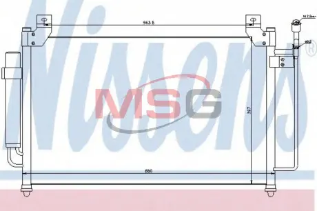 Радіатор кондиціонера NISSENS 940049