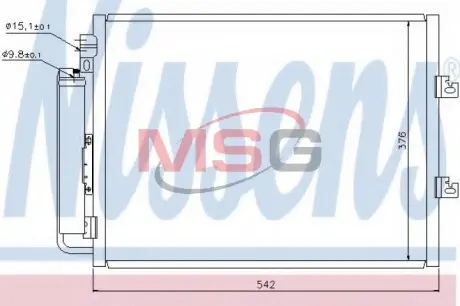 Радiатор кондицiонера NISSENS 940126