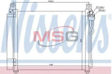 Радiатор кондицiонера NISSENS 940172