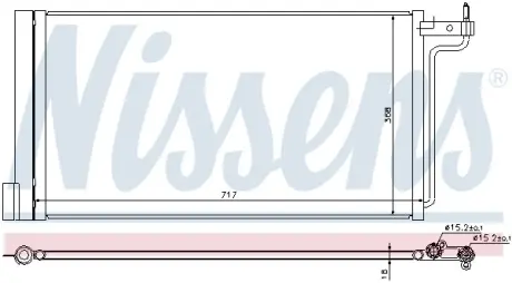 Радiатор кондицiонера NISSENS 940181