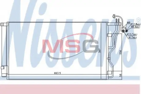 Радiатор кондицiонера NISSENS 940244