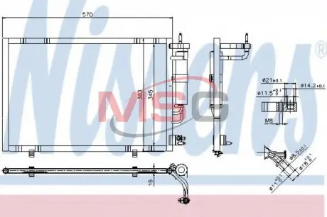 Радiатор кондицiонера NISSENS 940277