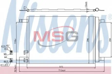 Конденсер кондиціонера NISSENS 940319