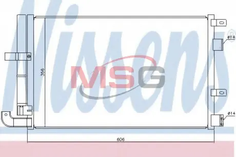 Радiатор кондицiонера NISSENS 940346