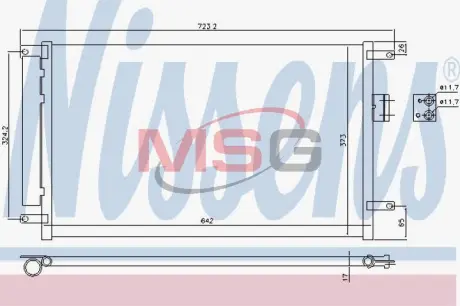 Радiатор кондицiонера NISSENS 940424