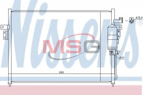 Радiатор кондицiонера Nissens 940445