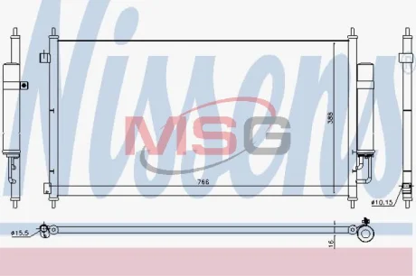 HONDA Радіатор кондиціонера (конденсатор) FR-V 1.7 04- Nissens 940467