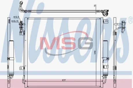 Радiатор кондицiонера Nissens 940485