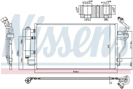 Конденсер кондиціонера NISSENS 940583