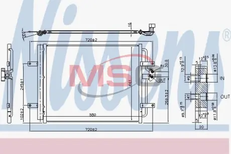 Конденсер кондиціонера NISSENS 940584