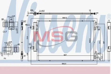 Радiатор кондицiонера NISSENS 940676