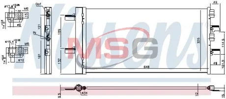Радiатор кондицiонера NISSENS 940741